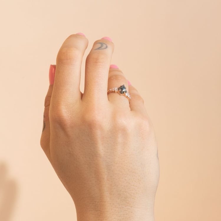 Prsteň s kite salt and pepper diamantom Lester 102471