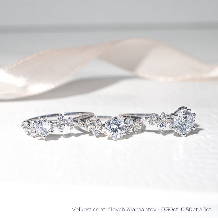 Zásnubný prsteň s lab-grown diamantmi Olha 127269