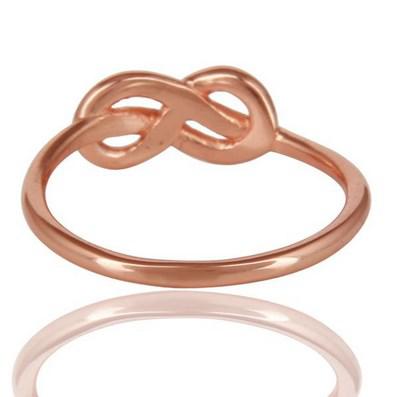 Strieborný prsteň pozlátený ružovým zlatom 8932