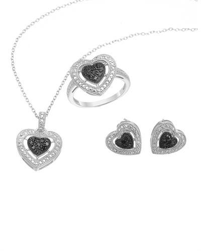 Strieborná kolekcia s čiernymi diamantmi