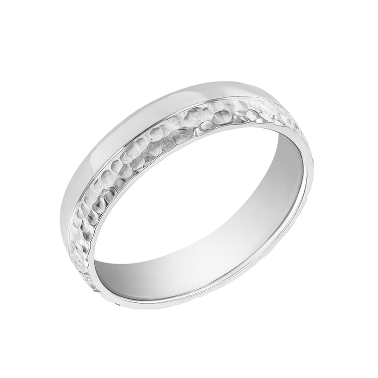 Dámská svadobná obrúčka s tepaným povrchom 34679