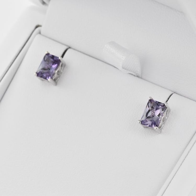 Strieborné náušnice s alexandritmi 28009