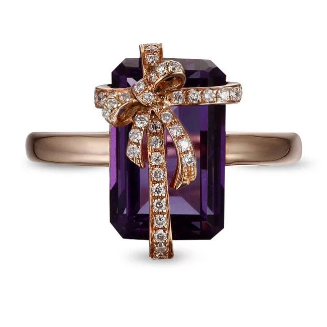 Ametystový prsteň 7705