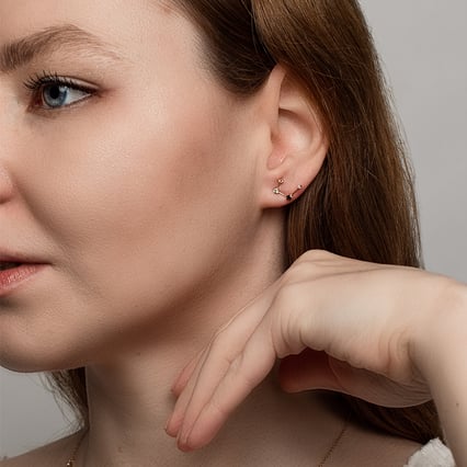 Náušnica so znamením zverokruhu Virgo