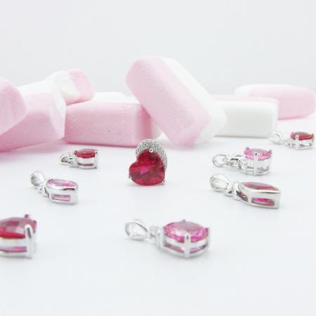 Náhrdelník zo striebra s rubínom Delyla 14380