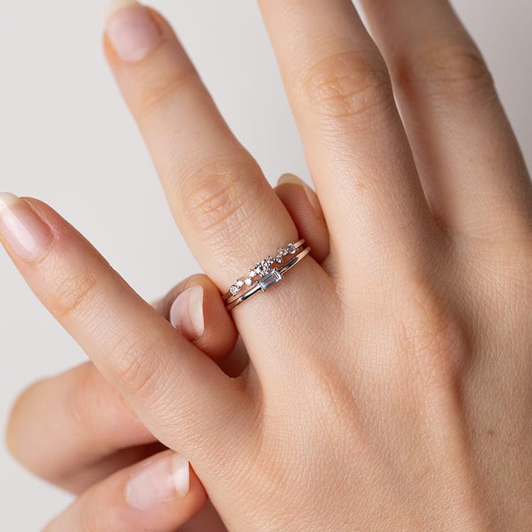 Cluster prsteň so žiarivými diamantmi Percy 152507