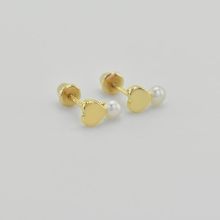 Zlaté detské náušnice na šrúbok 38783