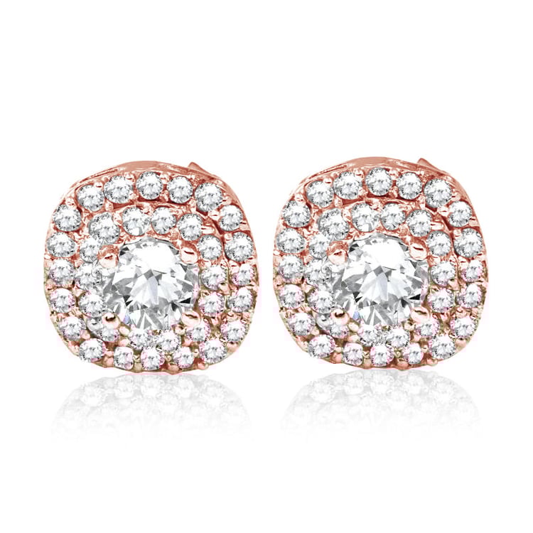 Diamantové náušnice z ružového zlata 79636