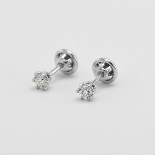 Žiarivé náušnice s 0.20ct diamantmi Ashra