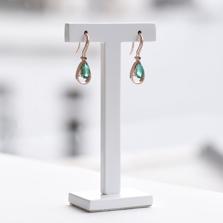 Visací zlaté náušnice 73573