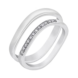 Zlaté nepravidelné svadobné obrúčky s diamantmi Lyanna