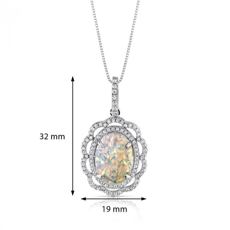 Kvetinová zirkónová kolekcia zo striebra s opálmi 4613