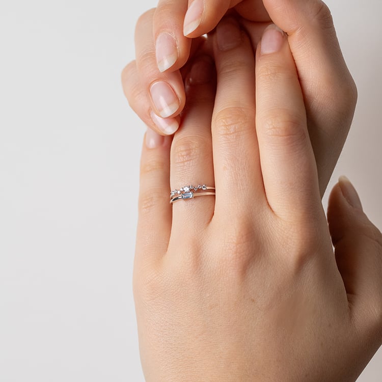 Cluster prsteň so žiarivými diamantmi Percy 152508