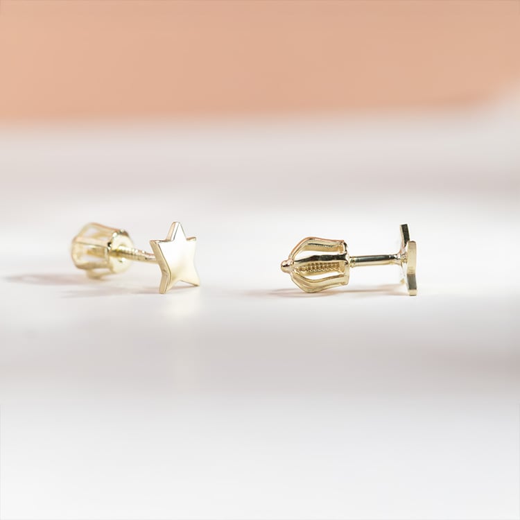 Skrutkovacie náušnice v tvare hviezdičiek Malý princ 151458