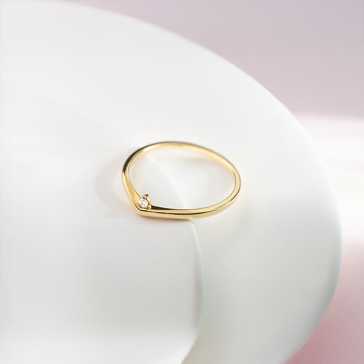 Vykrojený prsteň s diamantom Caris 150777