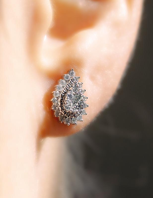 Diamantové náušnice z bieleho zlata Sansa 3061