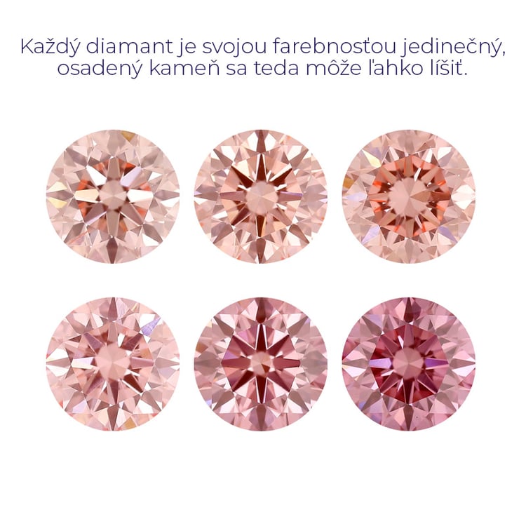 Lab-grown IGI 0.46ct SI1 Fancy Vivid Pink Round diamant LG576357679 144070