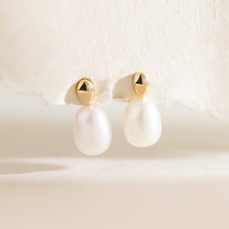 Zlaté perlové náušnice 157740