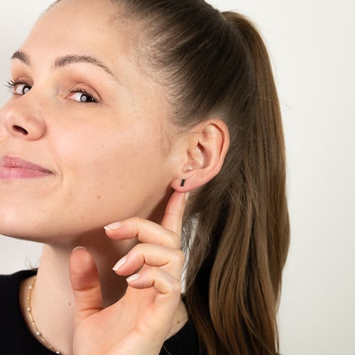 Strieborné minimalistické náušnice Barr