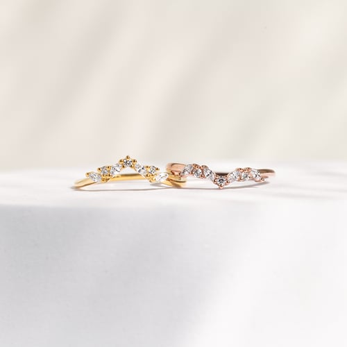 Vykrojený prsteň s round a marquise lab-grown diamantmi Fiachri