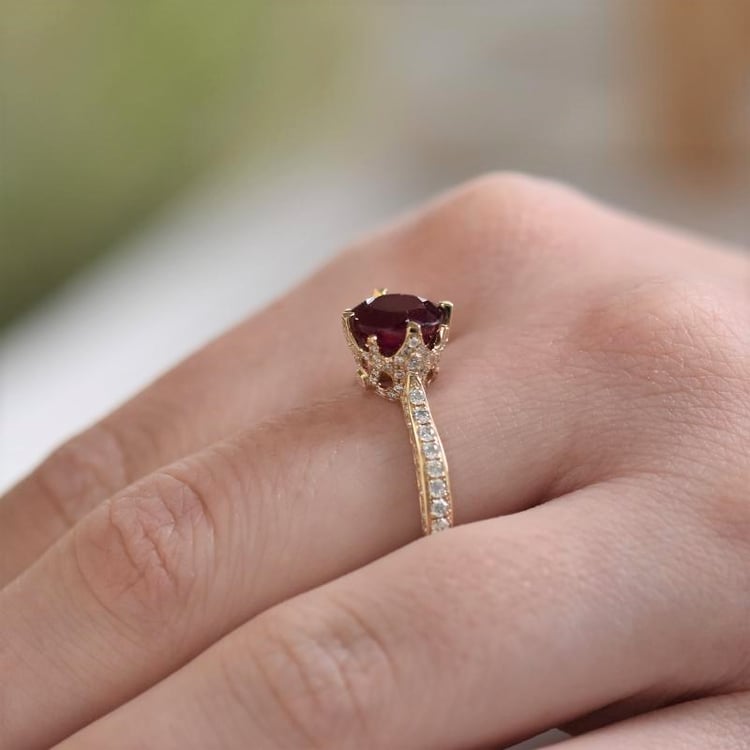 Zlatý rubínový prsteň 106439