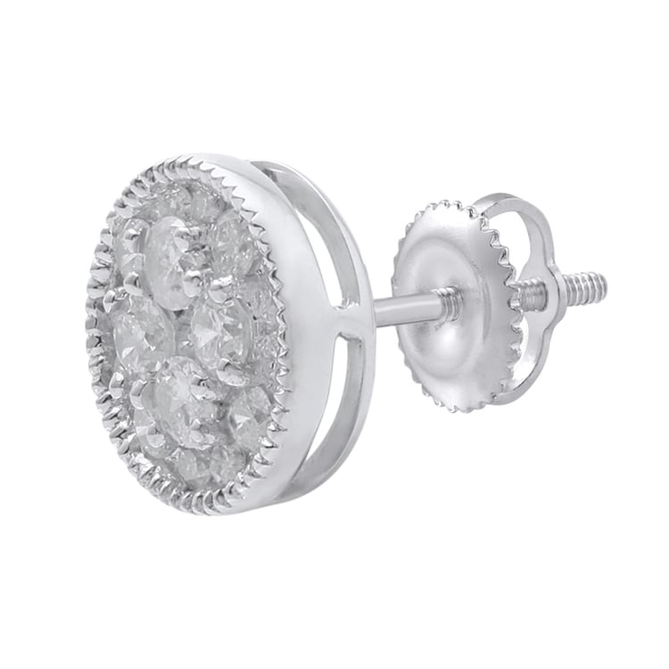 Zlaté diamantové náušnice 19182