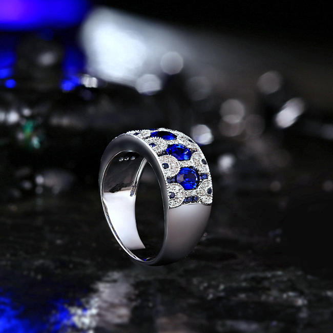 Zlatý zafírový prsteň 16829