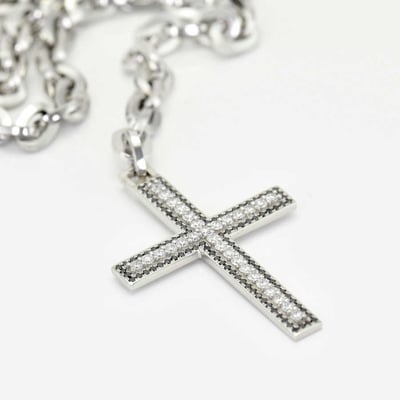 Pánska retiazka s platinovým krížom