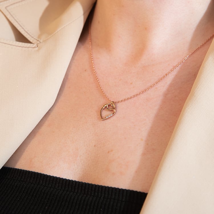 Strieborný prívesok matka a dieťa s lab-grown diamantmi Remy 99820