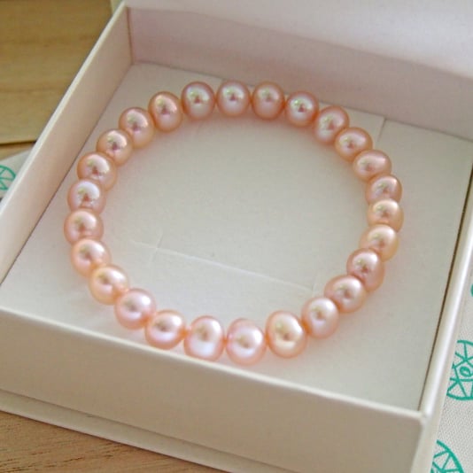 Náramok z ružových perál Wibke 5569