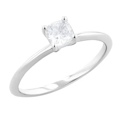 Zásnubný prsteň s cushion lab-grown diamantom Kuba