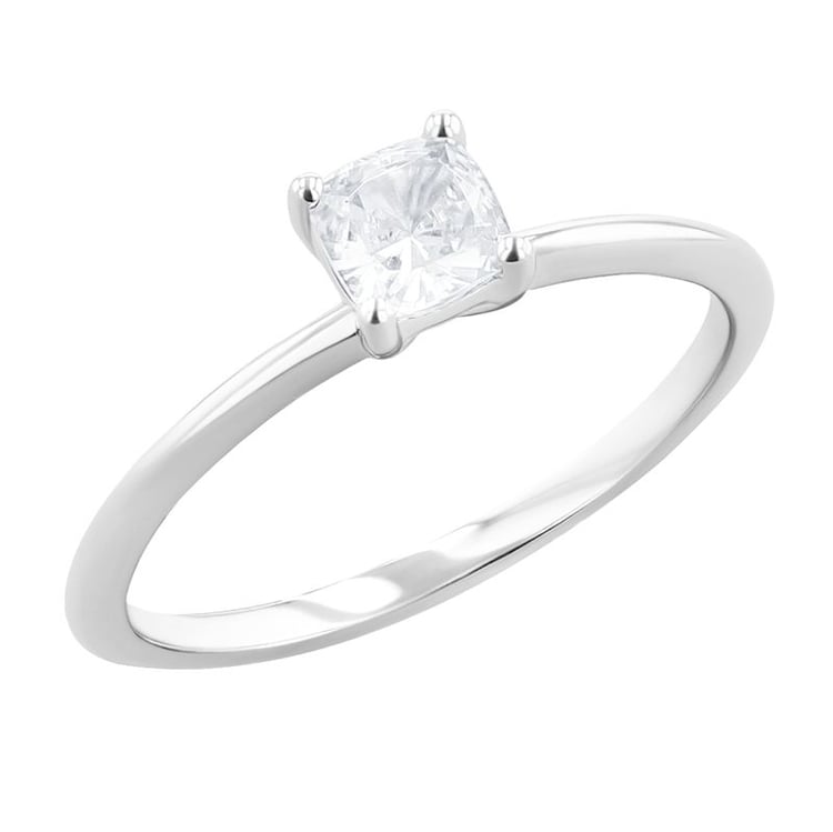 Zásnubný prsteň s cushion lab-grown diamantom Kuba