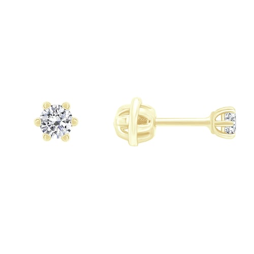 Žiarivé náušnice s 0.20ct diamantmi Ashra