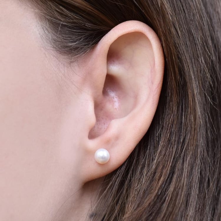 Perlové náušnice zo striebra 26693