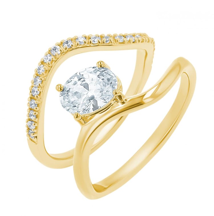 Romantický zásnubný set prsteňov s lab-grown diamantmi 156656