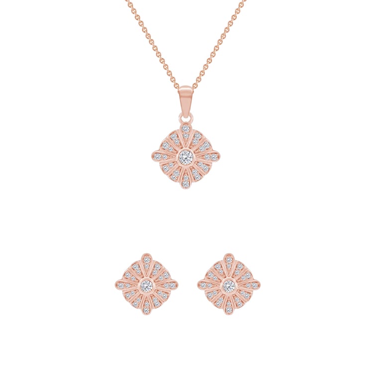 Zlatá diamantová kolekcia šperkov 48863