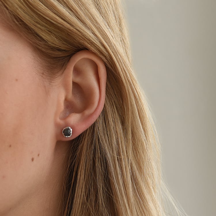 Zlaté náušnice s nebrúseným diamantmi 58502