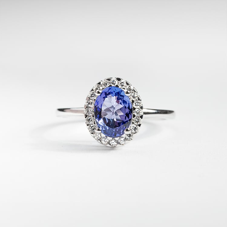 Tanzanitová kolekcia šperkov s diamantmi Bizot 146182