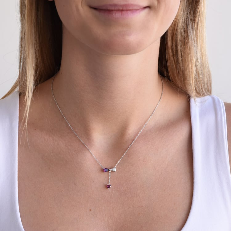 Náhrdelník s rhodolit granátmi 87391