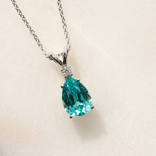 Set šperkov s pear lab-grown paraiba turmalínom Keyton