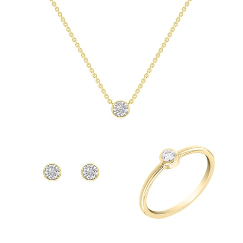 Minimalistický set šperkov s diamantmi Livy