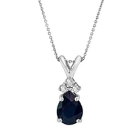 Zlatý prívesok so zafírovou slzou a diamantmi Frida