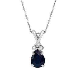 Zlatý prívesok so zafírovou slzou a diamantmi Frida