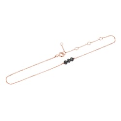 Strieborný náramok na nohu so salt and pepper diamantmi Iga