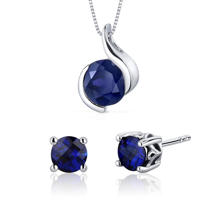 Strieborná kolekcia so zafírmi