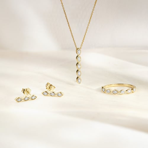 Zlatý prívesok s lab-grown diamantmi Alice