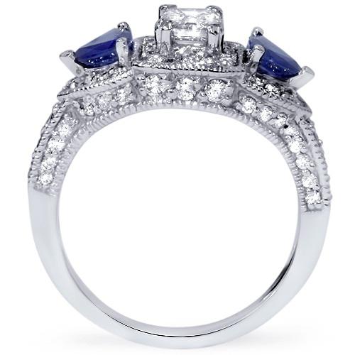 Diamantový prsteň so zafírmi Cobie 7109