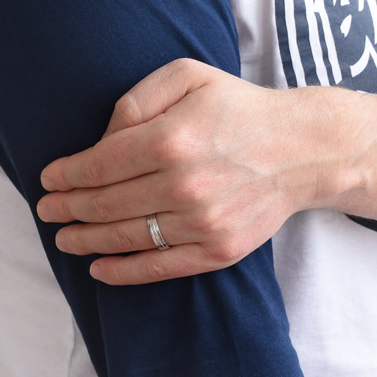 Pánsky snubný prsteň 77758