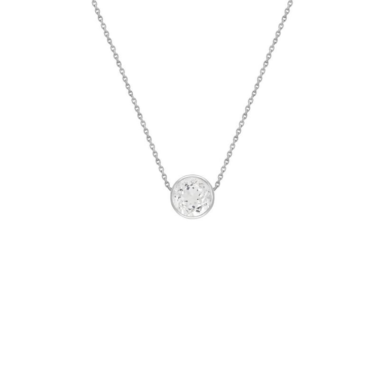 Náhrdelník z platiny s moissanitom