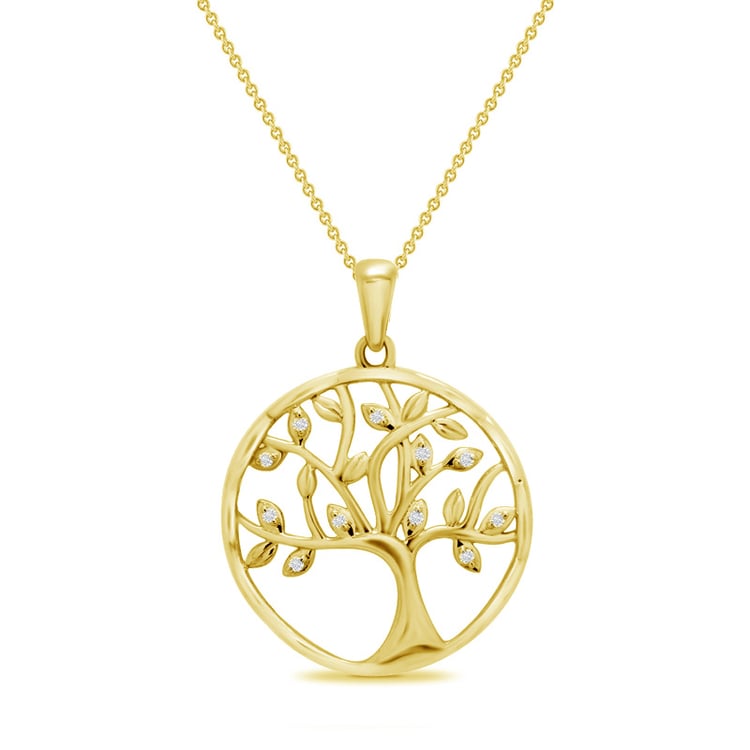 Strieborný strom života s lab-grown diamantmi Evanthe 104226